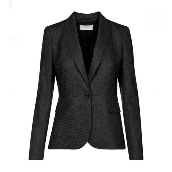 Hugo Boss Jackets & Blazers - BOSS Jiabina One-Button Stretch Wool Blazer Black